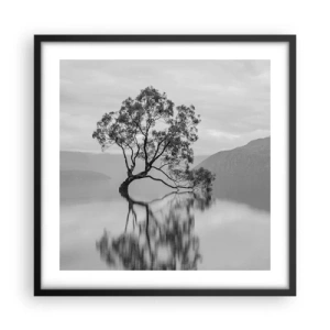 Poster în ramă neagră - Există o țară - 50x50 cm