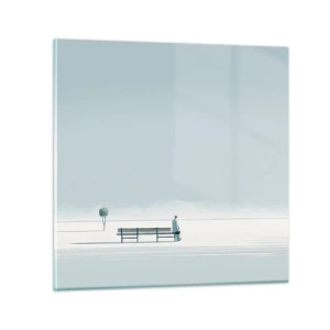 Tablou pe sticlă - Da, aștept. - 30x30 cm