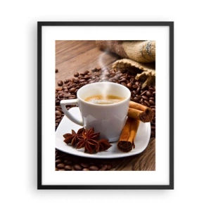 Poster în ramă neagră - Gust și aromă de mirodenii - 40x50 cm