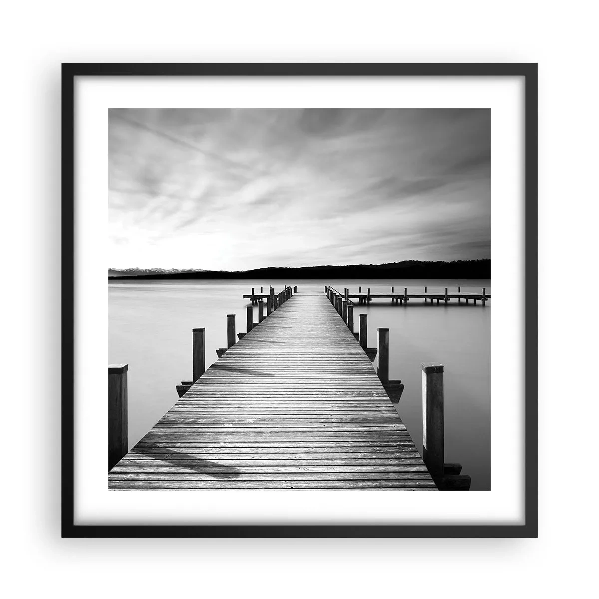 Poster în ramă neagră - La adăpostul apei - pace - 50x50 cm