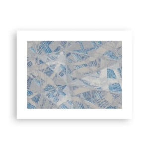 Poster - Într-un labirint de gri-albastru - 40x30 cm