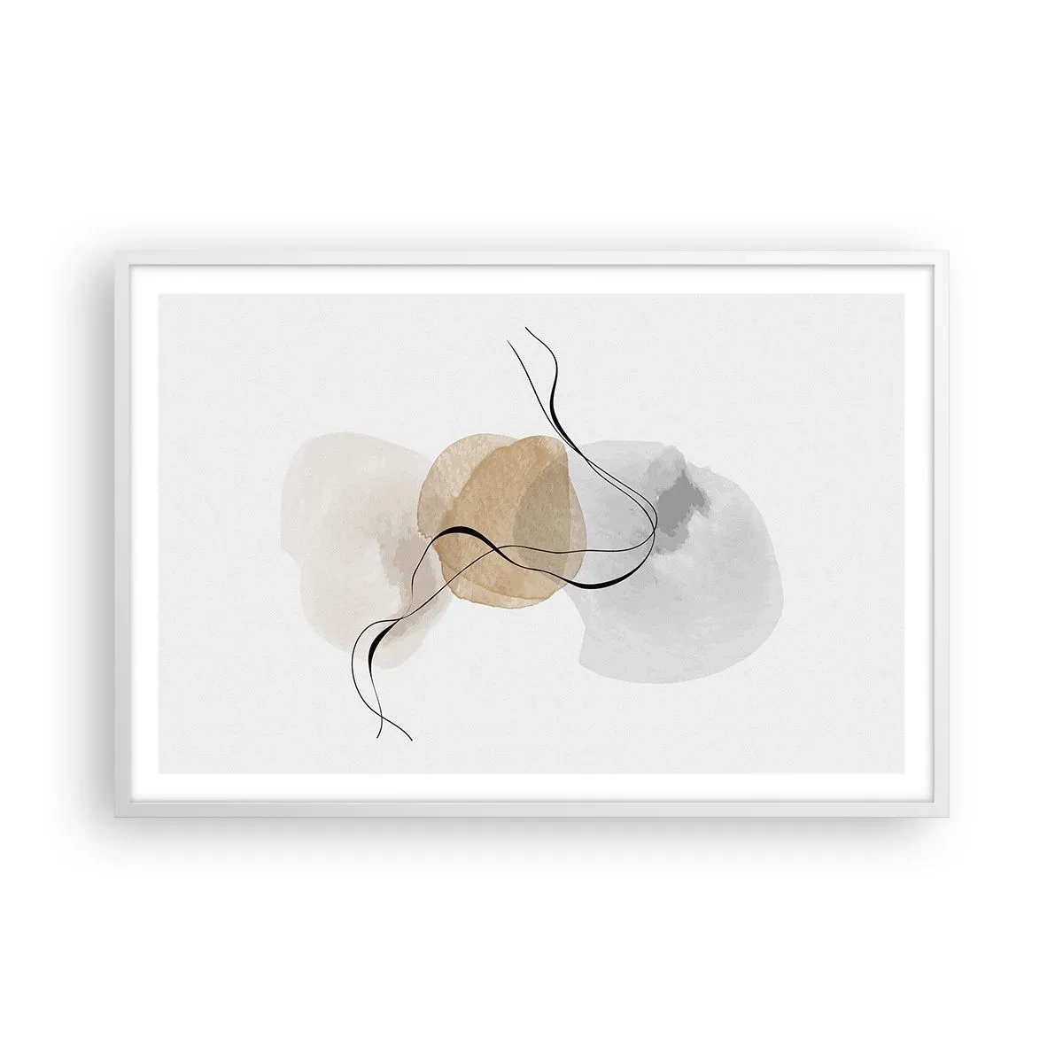 Poster în ramă albă - Mărgele de aer - 91x61 cm