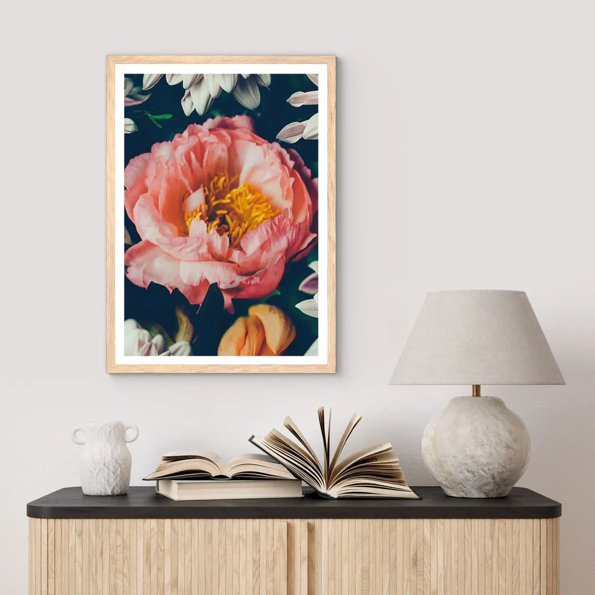 Poster în ramă de stejar deschis - Cu splendoare barocă - 50x70 cm