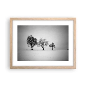 Poster în ramă de stejar deschis - La ce visează? - 40x30 cm