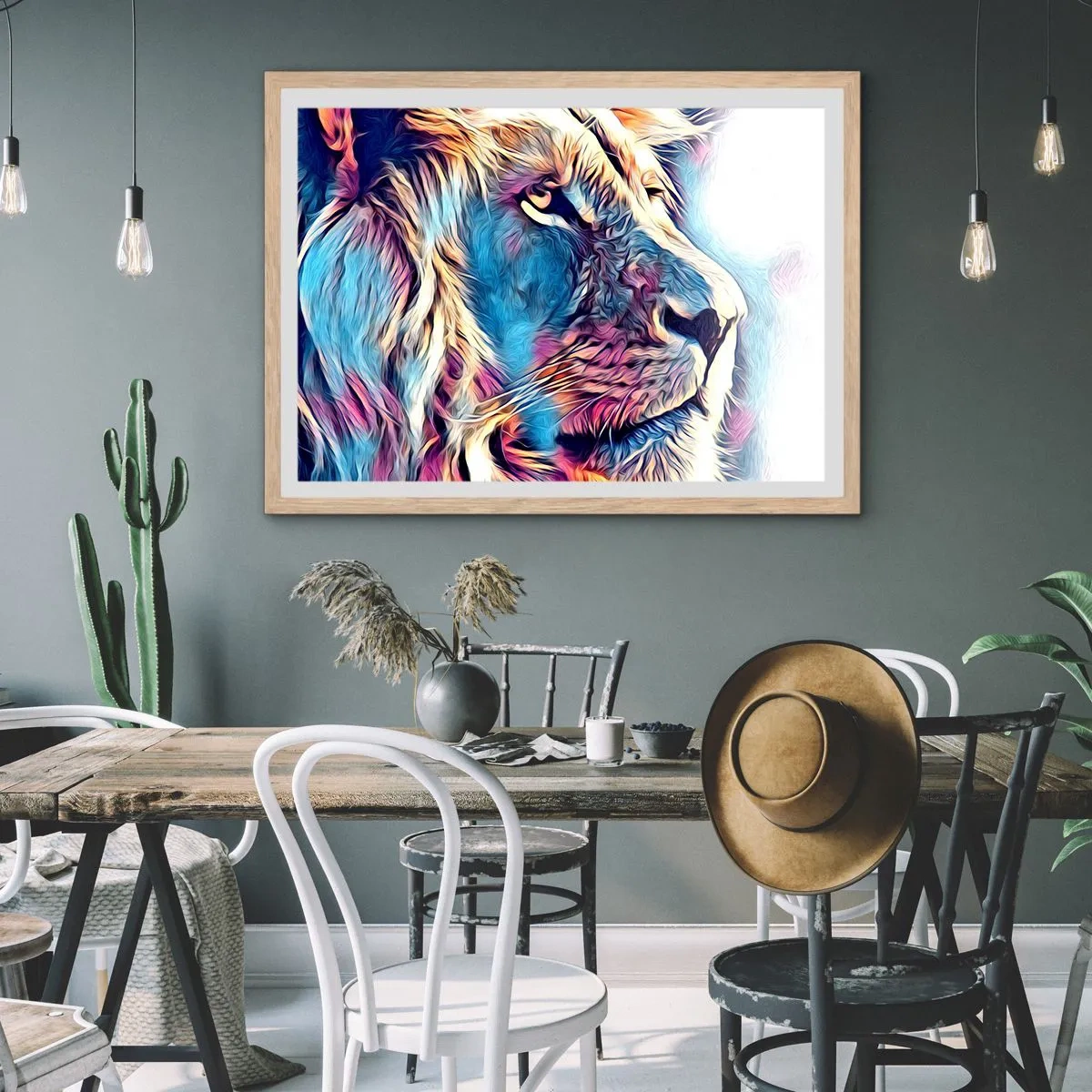 Poster în ramă de stejar deschis - Înțelepciunea naturii - 50x40 cm