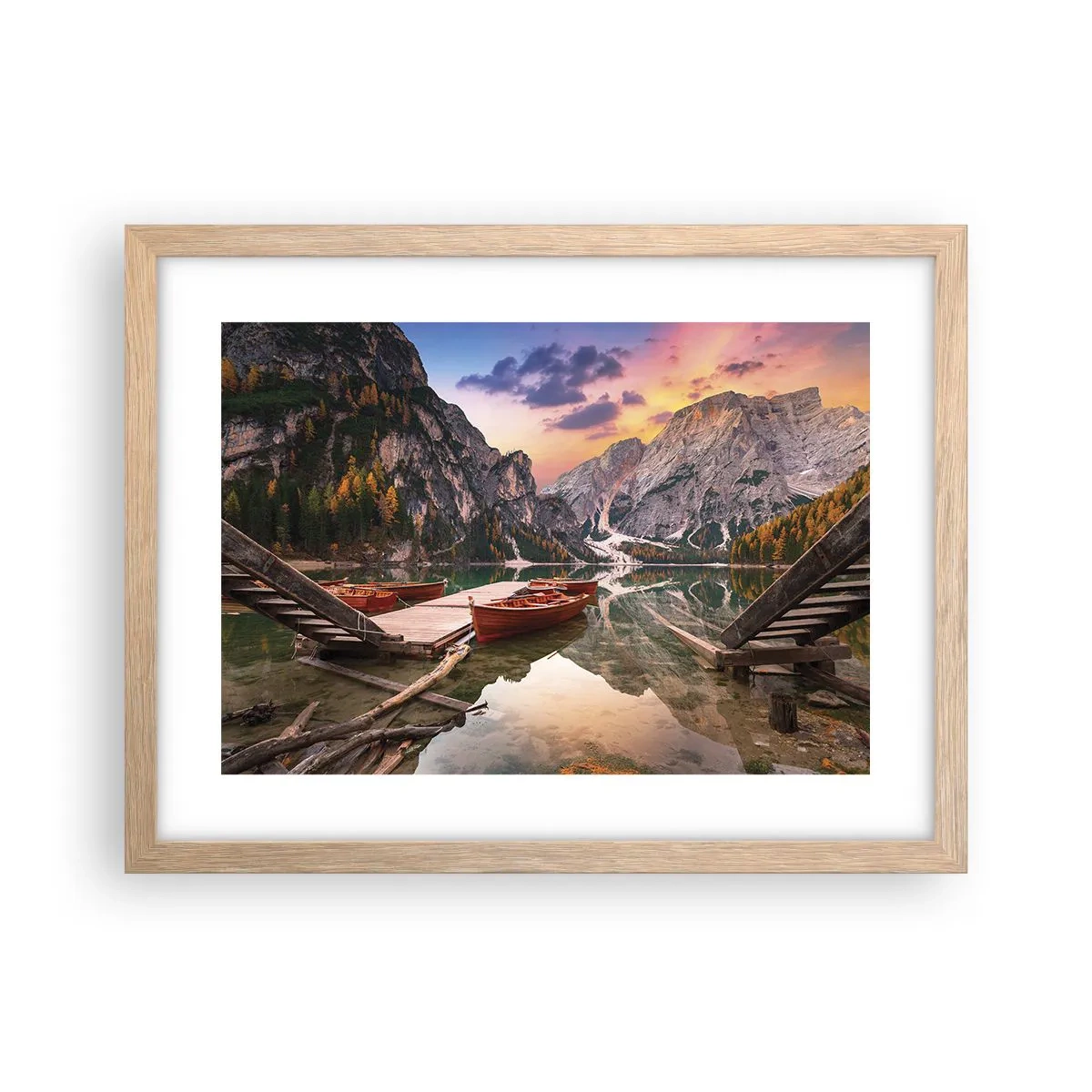 Poster în ramă de stejar deschis - Promisiunea zilei - 40x30 cm