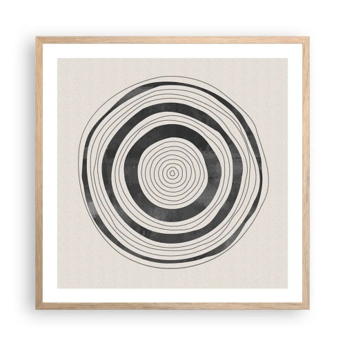 Poster în ramă de stejar deschis - Centrul cel mai important - 60x60 cm