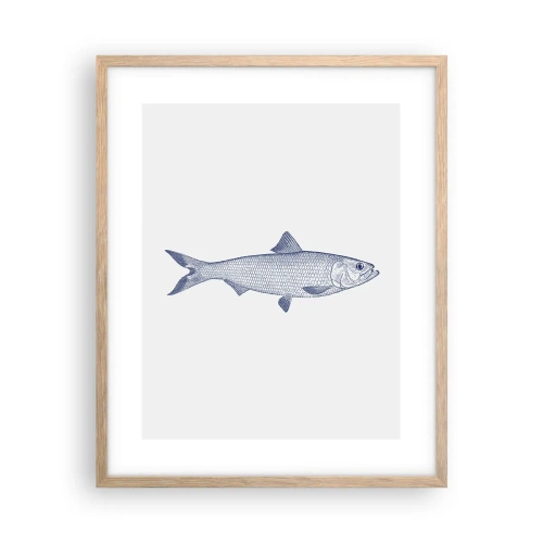 Poster în ramă de stejar deschis - Salutări din mările nordice - 40x50 cm