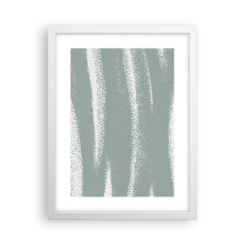Poster în ramă albă - Abstracție în stil de iarnă - 30x40 cm