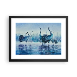 Poster în ramă neagră - Întâlnirea de dimineață - 40x30 cm