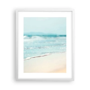 Poster în ramă albă - Căldură și zgomotul valurilor - 40x50 cm