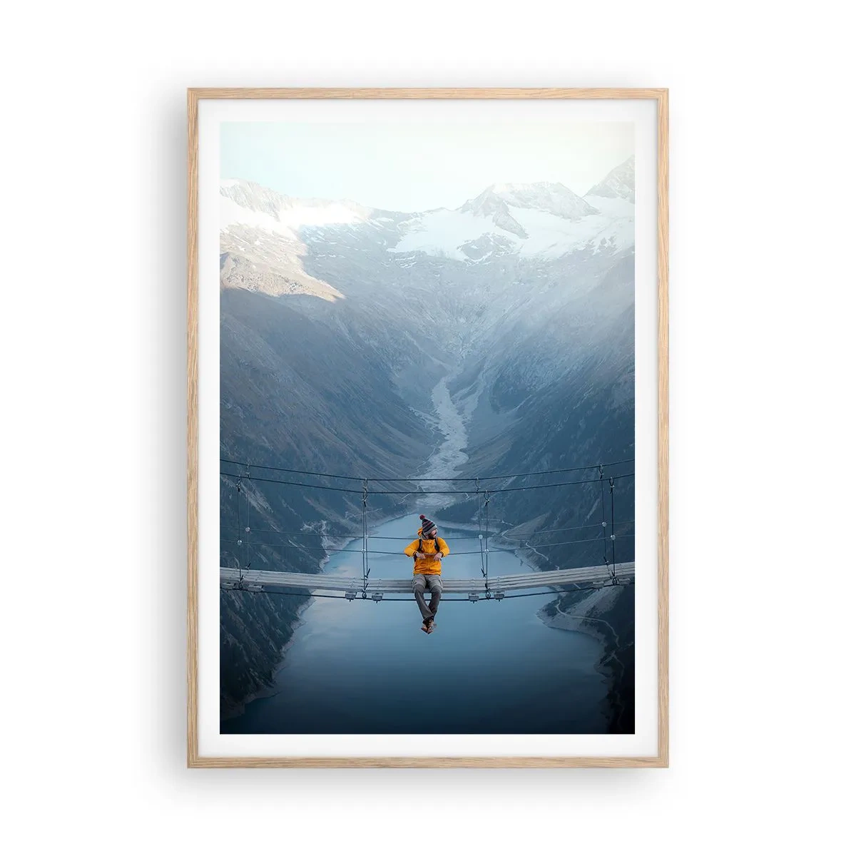 Poster în ramă de stejar deschis - Încântat în suspensie - 70x100 cm