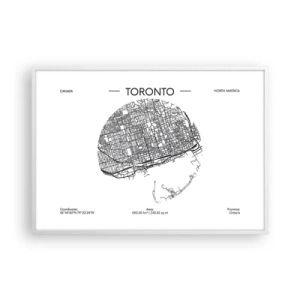 Poster în ramă albă - Anatomia Toronto - 100x70 cm