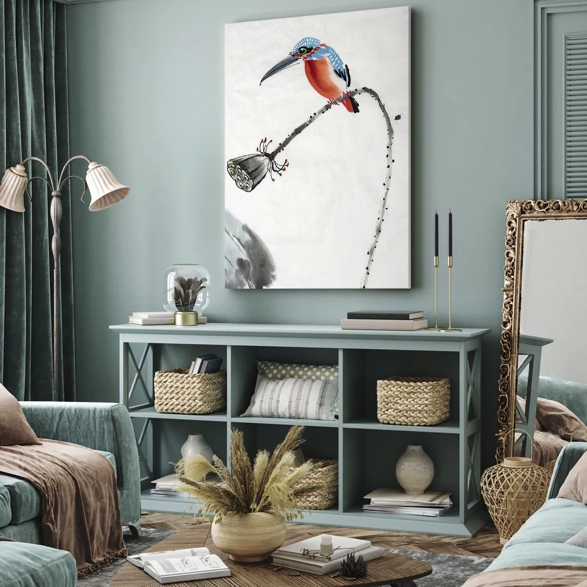 Tablou pe pânză - Viața de pajiște - 55x100 cm