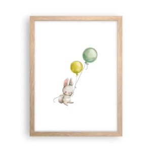 Poster în ramă de stejar deschis - Voi zbura și eu! - 30x40 cm