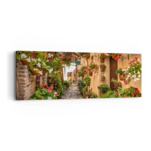 Tablou pe pânză - Străduță italiană - 90x30 cm