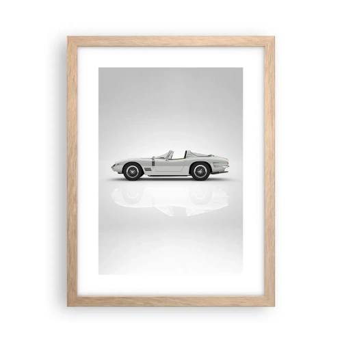 Poster în ramă de stejar deschis - Promisiunea distracției - 30x40 cm