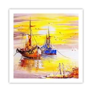 Poster - O binemeritată odihnă în port - 60x60 cm