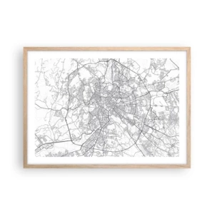 Poster în ramă de stejar deschis - Cerc roman - 70x50 cm