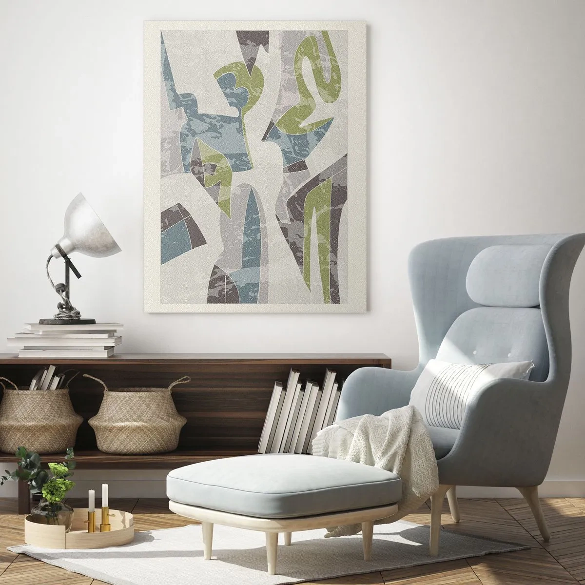 Tablou pe sticlă - Compoziție din spatele geamului - 50x70 cm