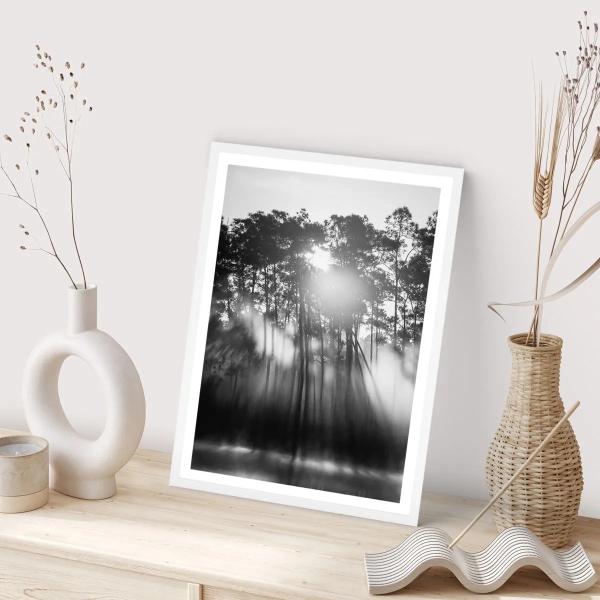 Poster în ramă albă - Soare de neoprit - 70x100 cm