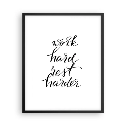 Poster în ramă neagră - Echilibrul vieții - 40x50 cm