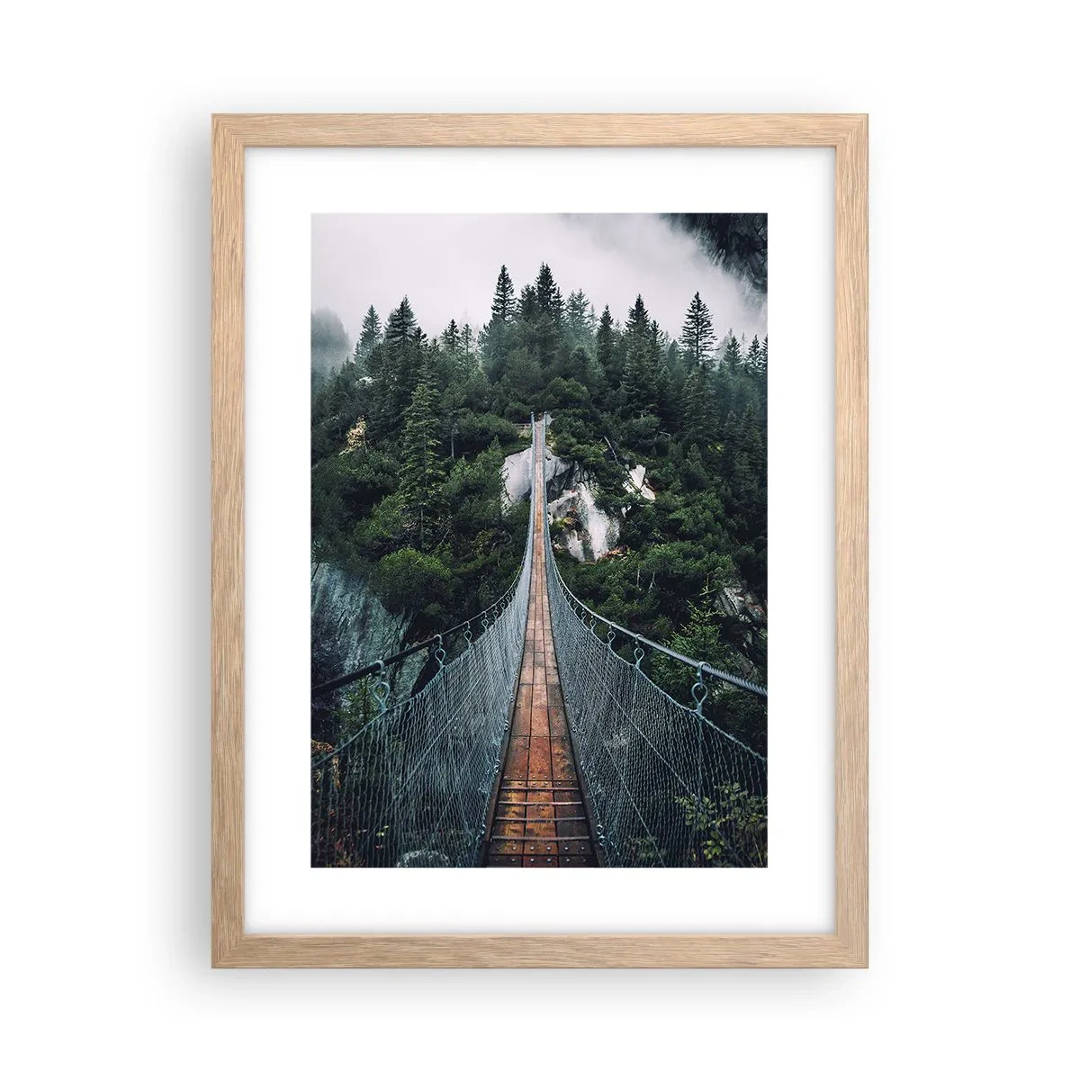 Poster în ramă de stejar deschis - Numai pentru vulturi - 30x40 cm