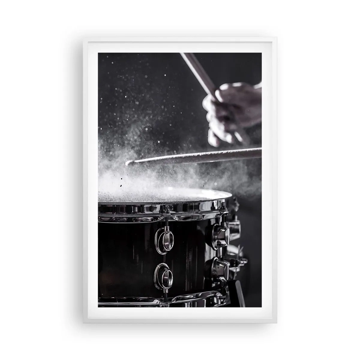 Poster în ramă albă - Pulsul muzicii - 61x91 cm