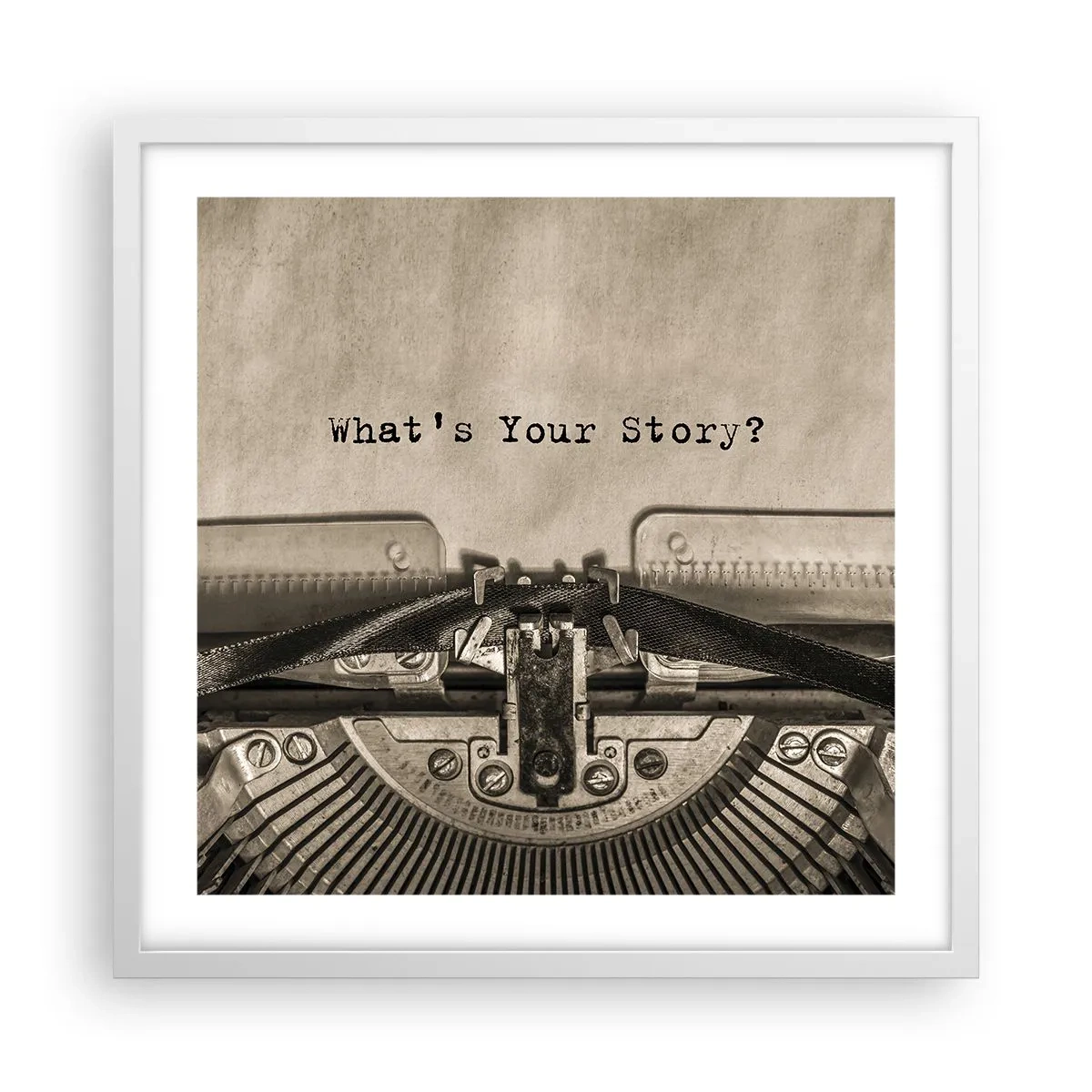 Poster în ramă albă - Spune-mi - 50x50 cm