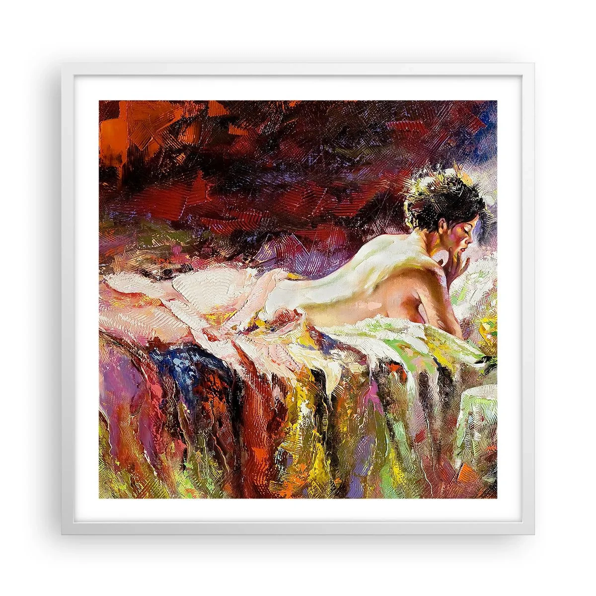 Poster în ramă albă - Venus în gând - 60x60 cm