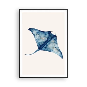 Poster în ramă neagră - Viața în albastru - 70x100 cm