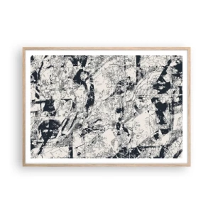 Poster în ramă de stejar deschis - Întrepătrunderea contrariilor - 100x70 cm