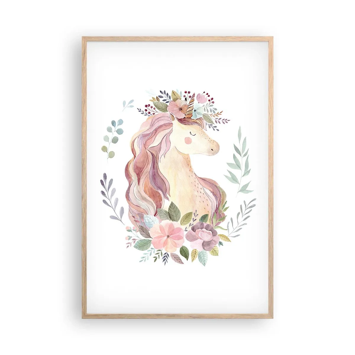 Poster în ramă de stejar deschis - O invitație în lumea basmelor - 61x91 cm