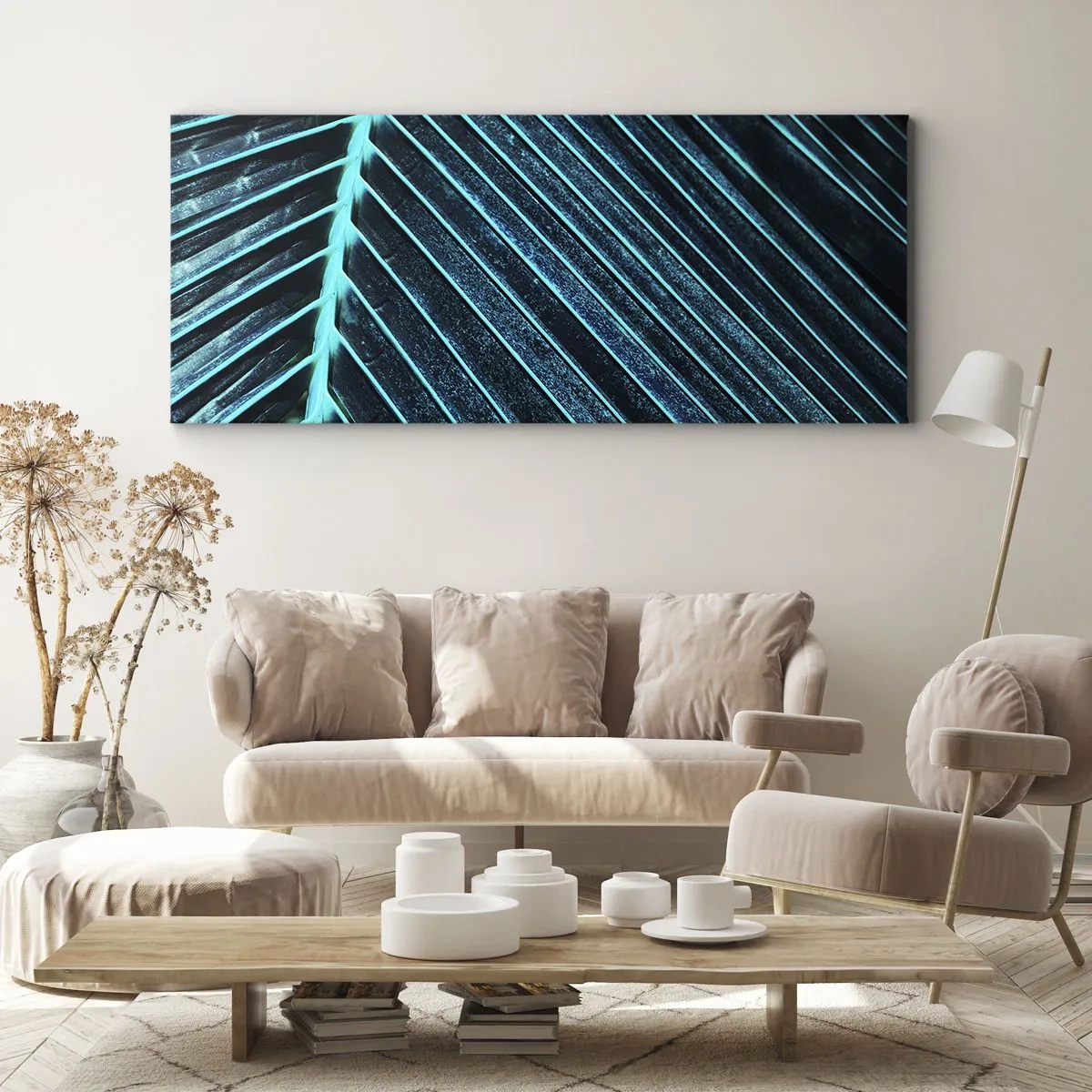 Tablou pe pânză - Textura verdelui - 100x40 cm