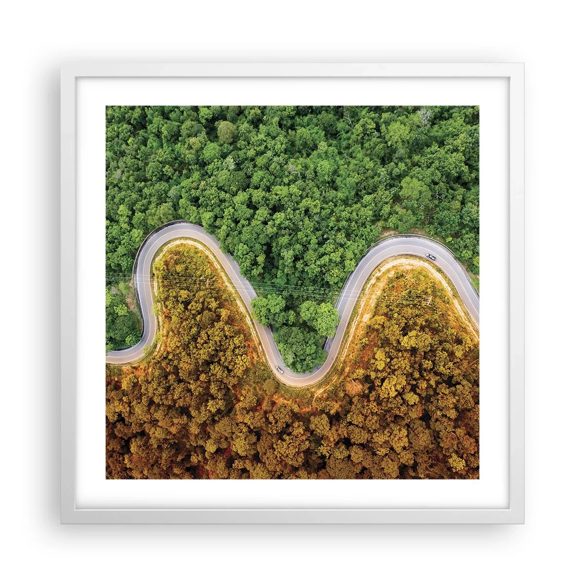 Poster în ramă albă - Frontiere și defilee - 50x50 cm