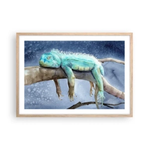 Poster în ramă de stejar deschis - Este bine! - 70x50 cm
