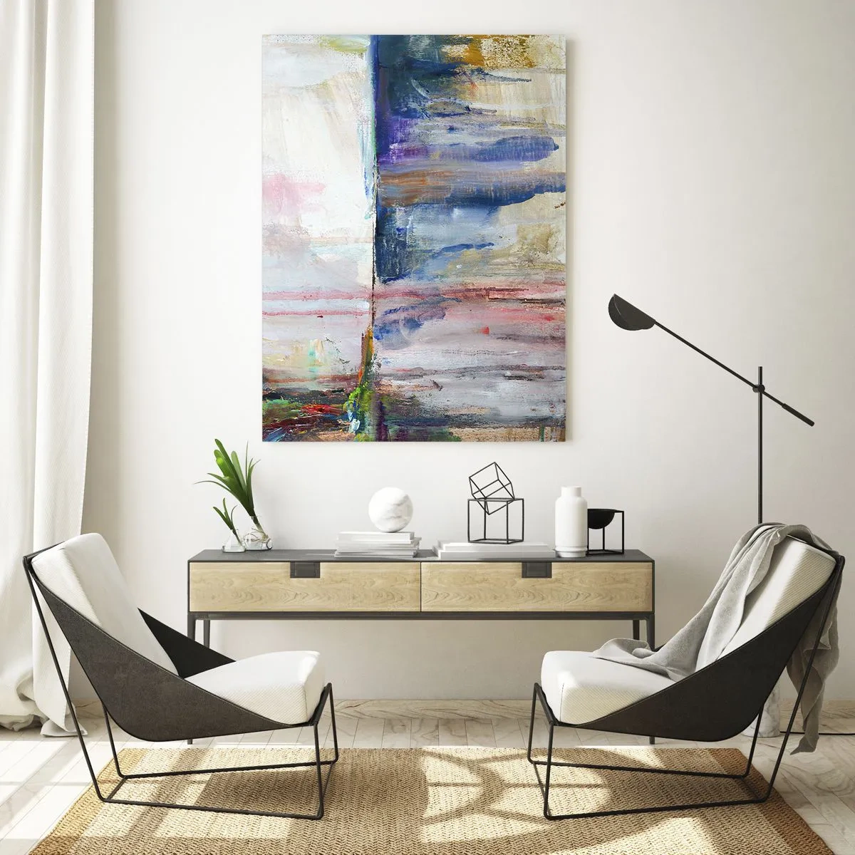 Tablou pe sticlă - Impresii și asociații colorate - 80x120 cm