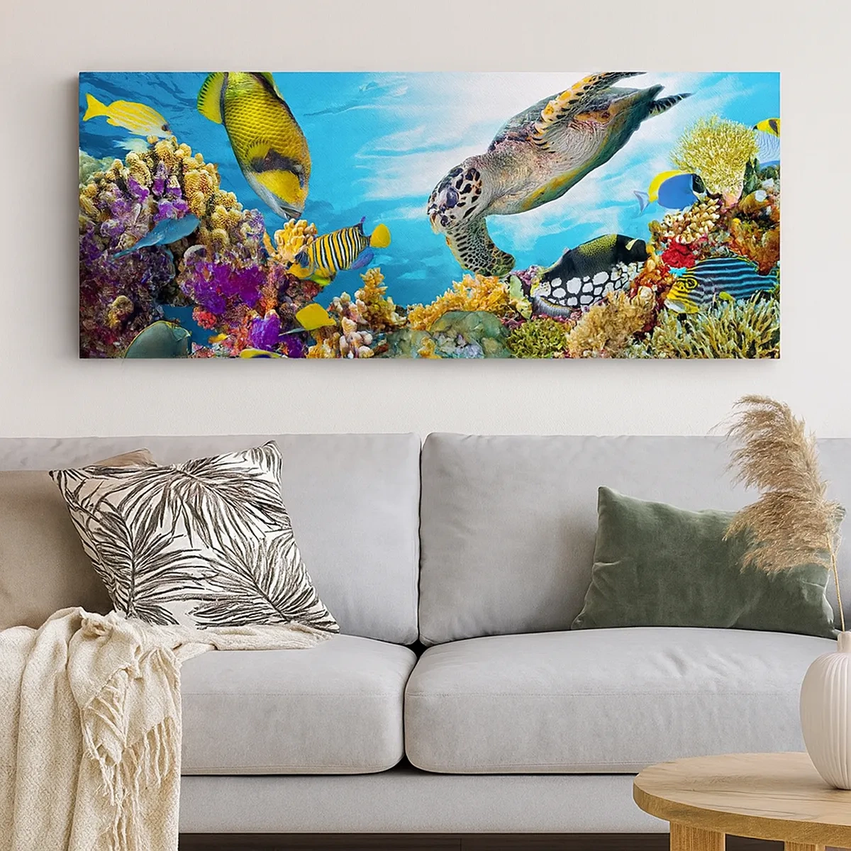 Tablou pe pânză - Promenada de corali - 30x30 cm