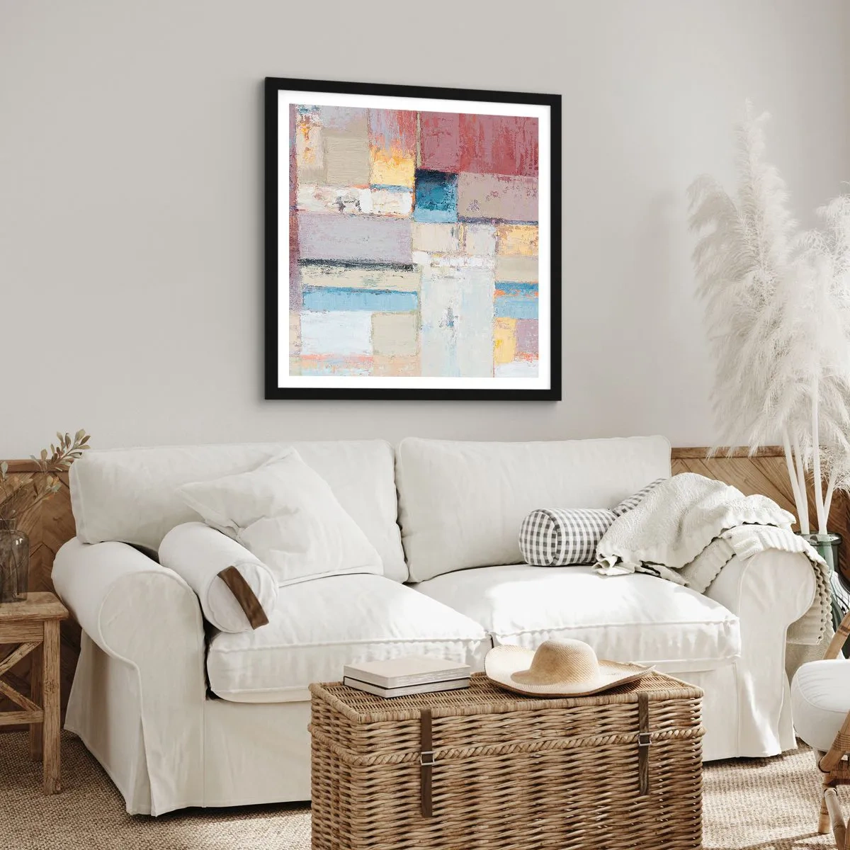 Poster în ramă neagră - Liniștea geometriei - 30x30 cm