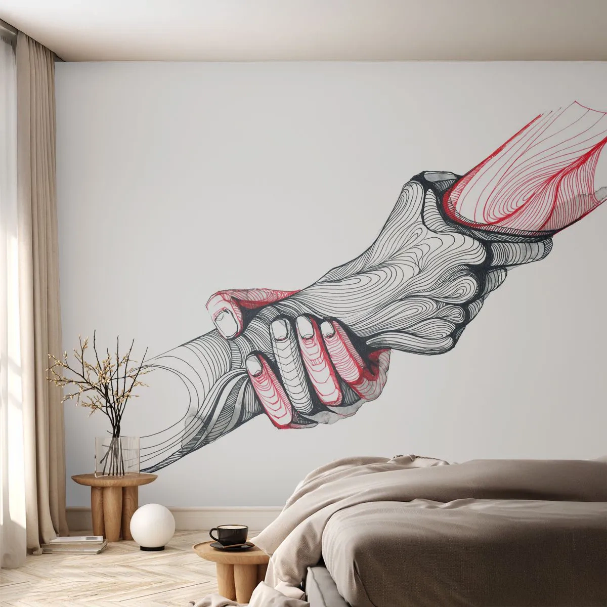 Tapet Autoadeziv Deluxe Sticker - Ești pe mâini bune - Abstracția, oameni, Mână - 250x175 cm