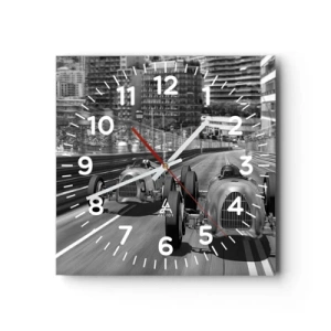 Ceas de perete - Ceas pe sticlă - A fost odată ca niciodată în Monte Carlo - 40x40 cm