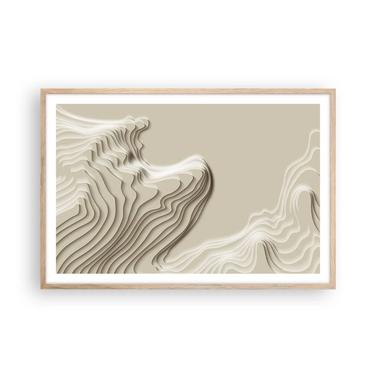 Poster în ramă de stejar deschis - Topografia artei - 91x61 cm