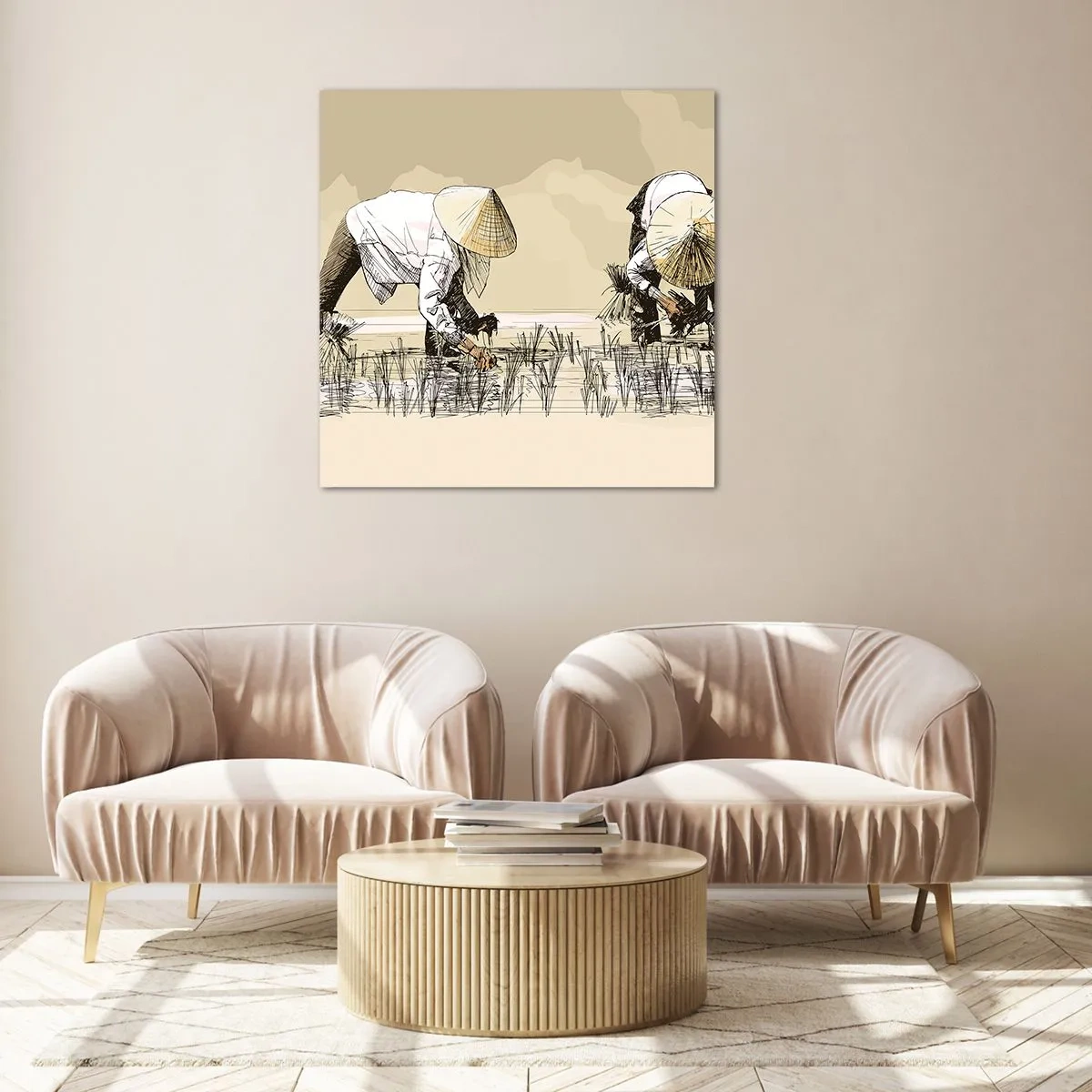 Tablou pe sticlă - O recoltă reușită - 70x70 cm