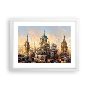 Poster în ramă albă - Orașul tuturor orașelor - 40x30 cm