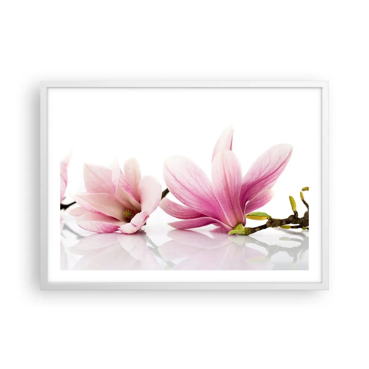 Poster în ramă albă - Delicate ca o adiere de primăvară - 70x50 cm