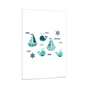 Tablou pe sticlă - Peste mări și oceane - 50x70 cm