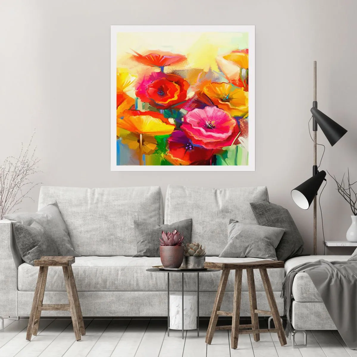 Poster - Nu numai roșu - 60x60 cm