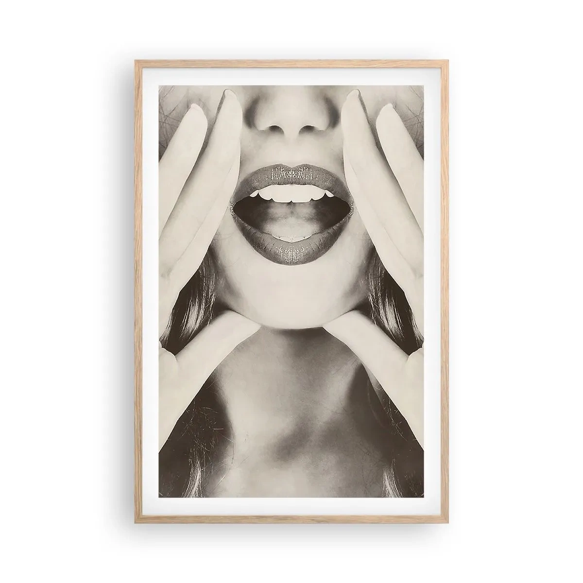 Poster în ramă de stejar deschis - Vin imediat! - 61x91 cm