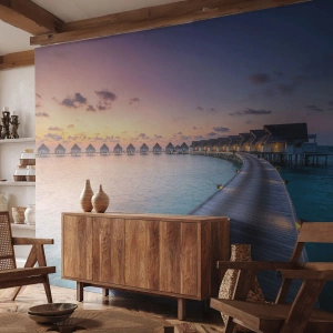Tapet Premium Sand - Vacanță - înapoi la sursă - Maldive, Peisaj, Călătorii - 100x70 cm