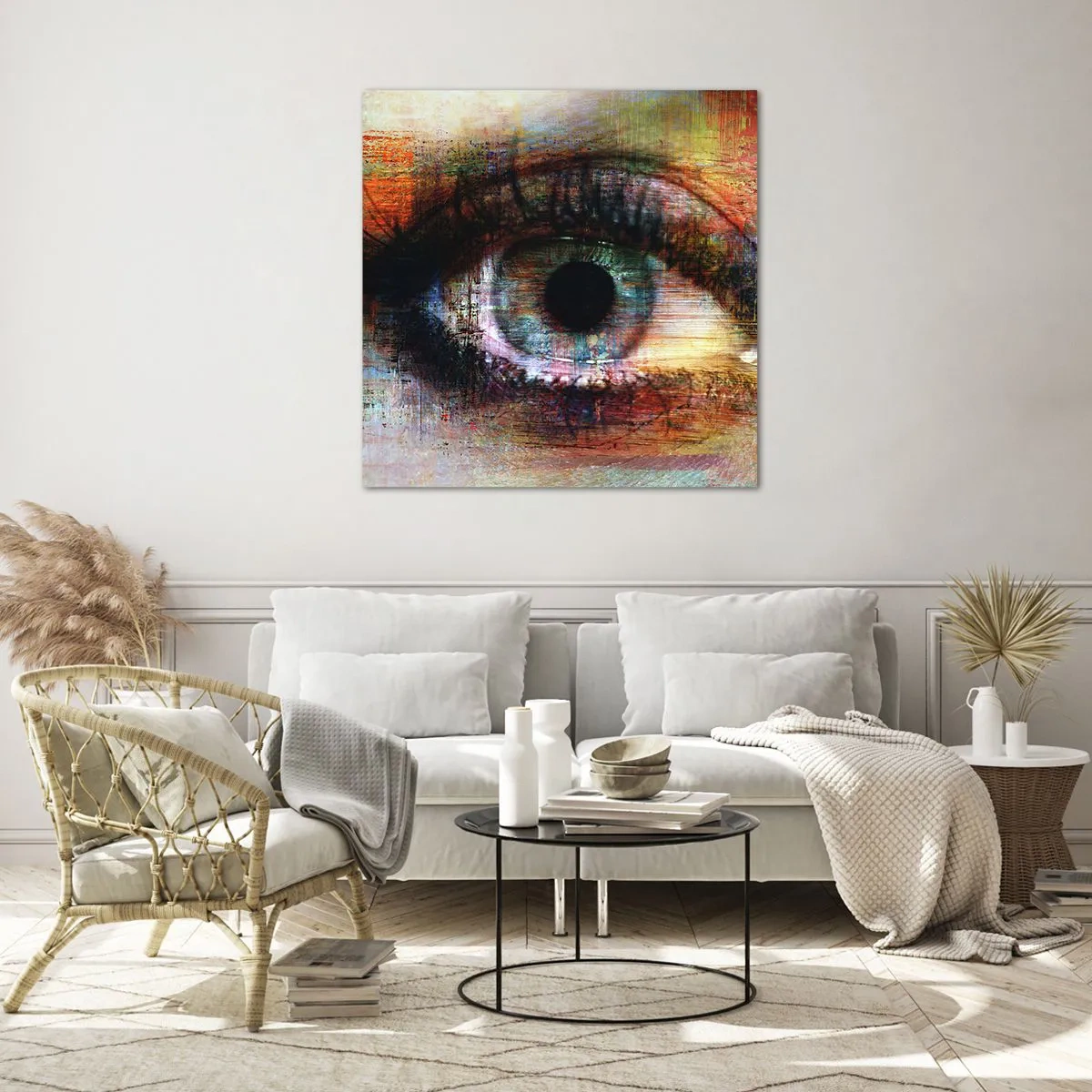 Tablou pe sticlă - Poți privi în suflet - 70x70 cm
